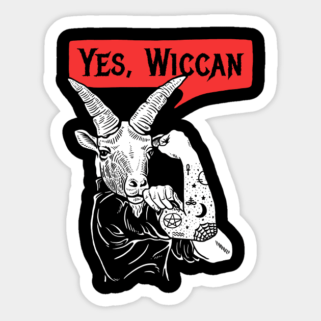 Yes Wiccan Sticker by dumbshirts